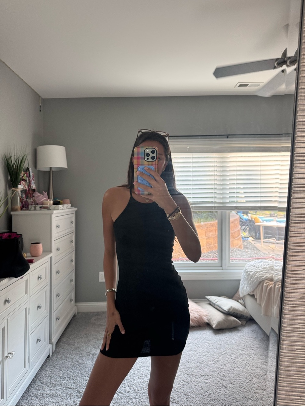 Ambiance Black Halter Mini Dress